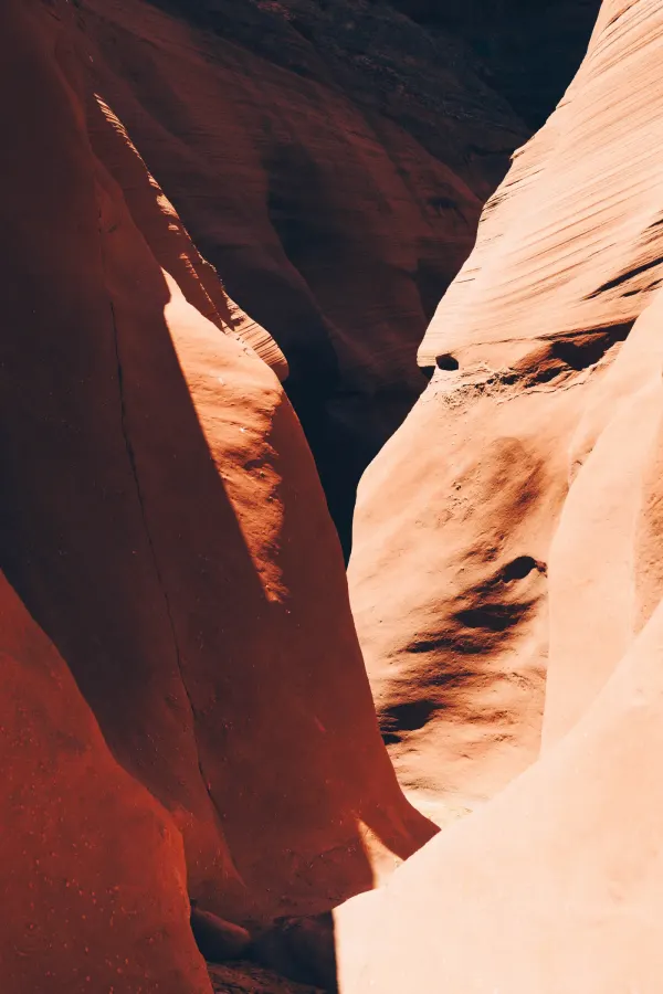Warm rock walls inside a canyon